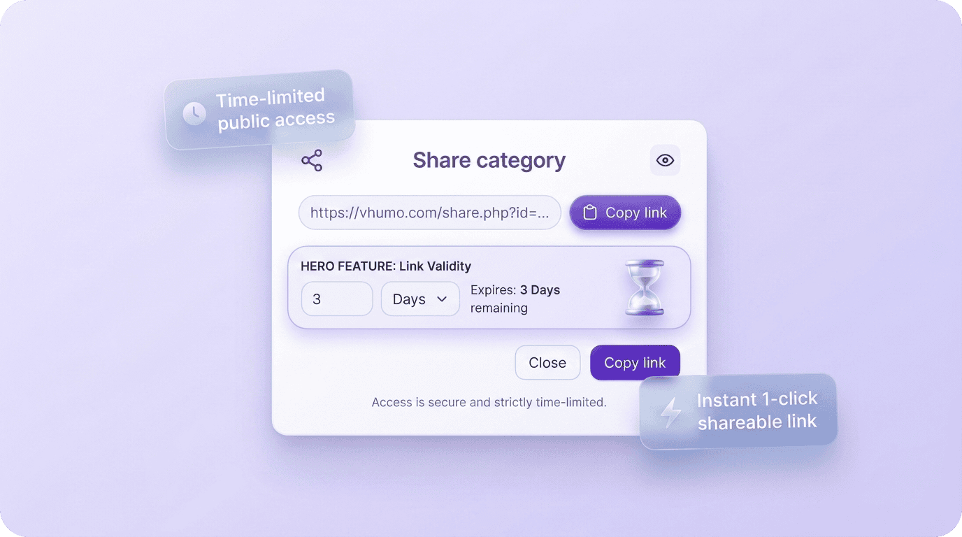 Share a folder publicly with an expiry link